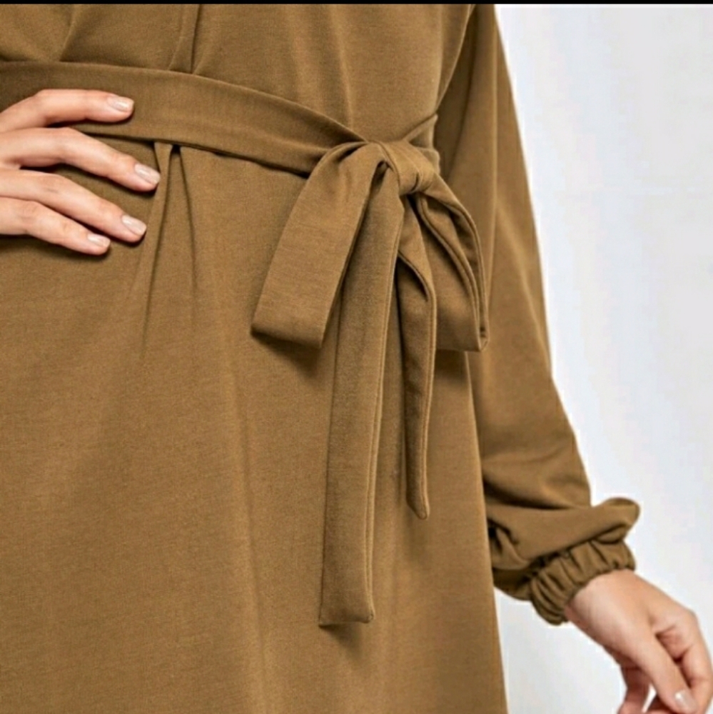 #36 Brand New Plus Belted Dress - Picture 5 of 8